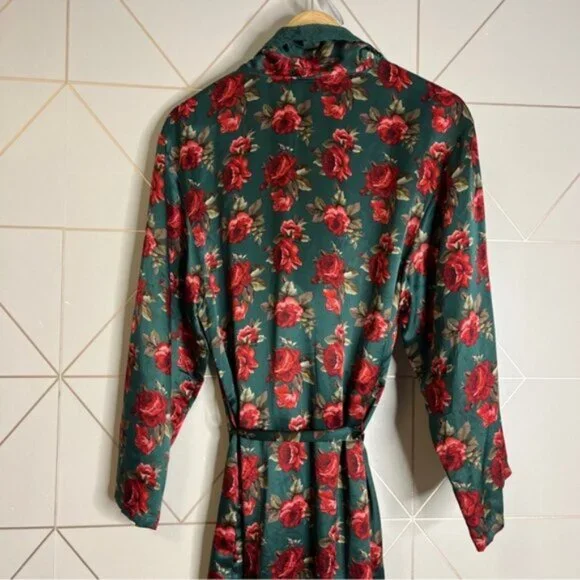 Vintage La Senza 100% Silk Floral Robe - Picture 5 of 8